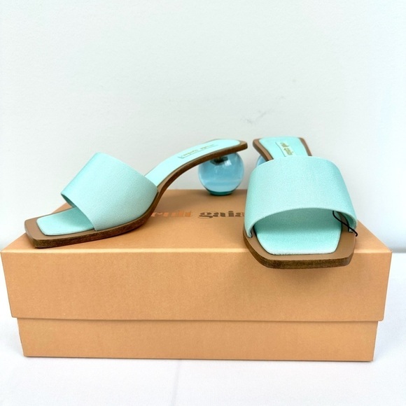 Cult Gaia Light Blue Slide Sandals